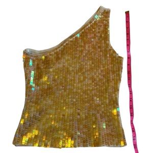 Sequin One Shoulder Top